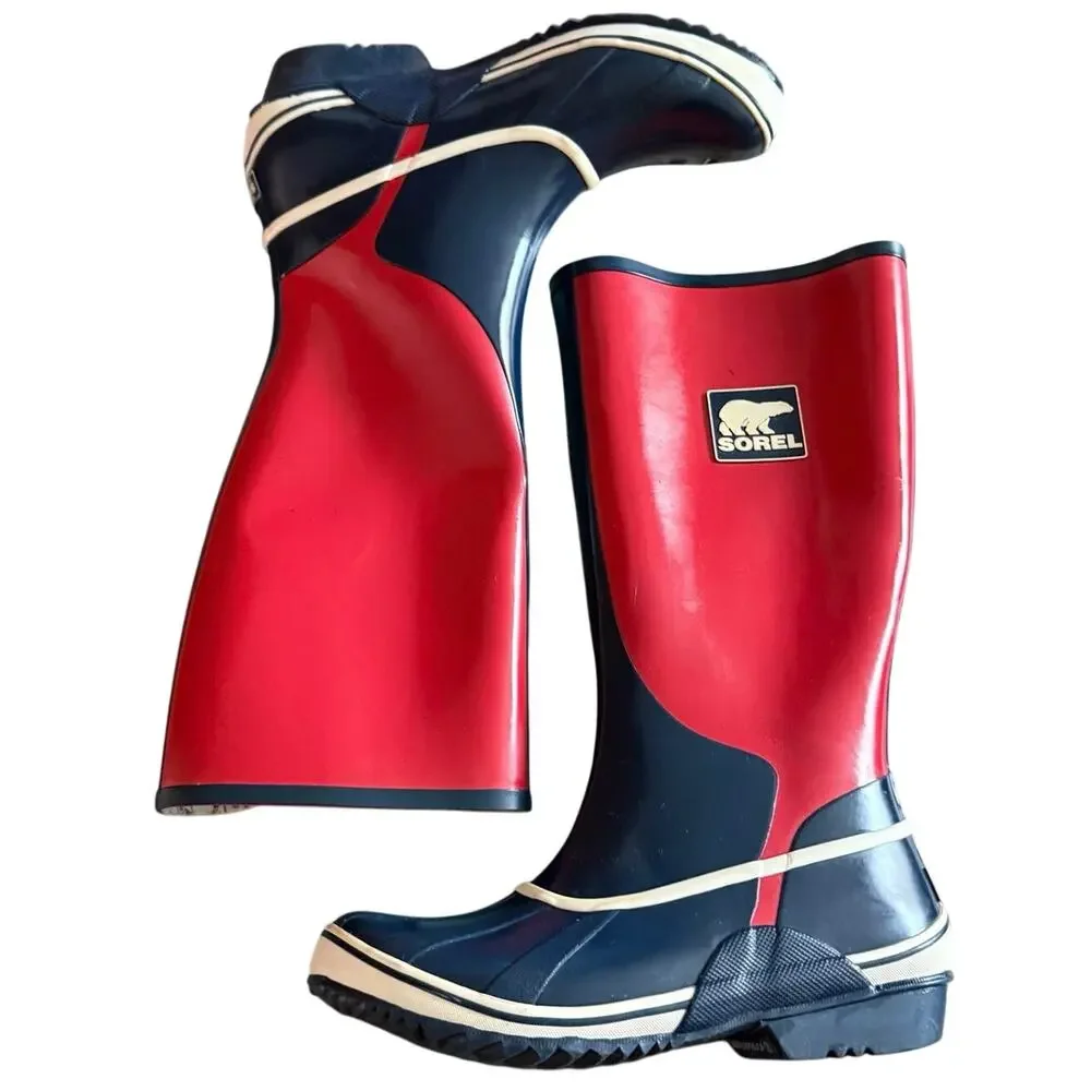 Sorel Sorellington rubber rain boots sz 7 waterproof puddle jumpers NL 1523 698 - Picture 4 of 15